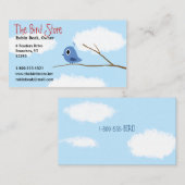 Blue Bird auf einer Baumzweigung mit Cloudy Sky Visitenkarte (Vorne/Hinten)