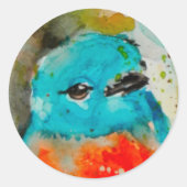Blue-Bird-Aufkleber Runder Aufkleber (Vorderseite)