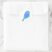 Blue-Bird-Aufkleber Runder Aufkleber (Tasche)