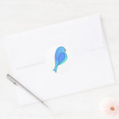 Blue-Bird-Aufkleber Runder Aufkleber (Umschlag)