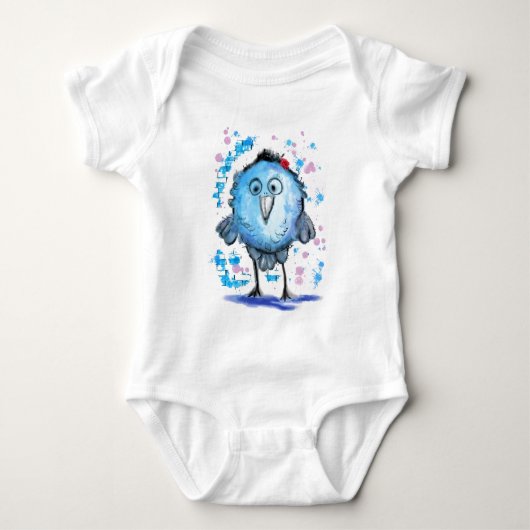 Blue Bird Baby Bodysuit Fun Strampler (Vorderseite)