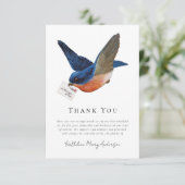 Blue Bird Beileid Beerdigung Dankeskarte (Stehend Vorderseite)