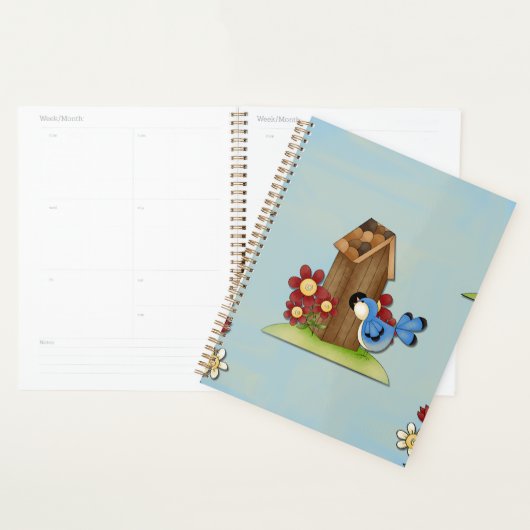 Blue Bird Birdhouse Spiral Planner Planer (Anzeige)