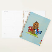 Blue Bird Birdhouse Spiral Planner Planer