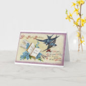 Blue Bird Birthday Karte (Gelbe Blume)