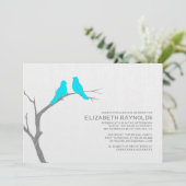 Blue Bird Bridal Dusche Einladungen (Stehend Vorderseite)