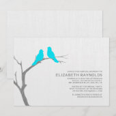 Blue Bird Bridal Dusche Einladungen (Vorne/Hinten)