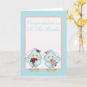 Blue Bird Brides Wedding Karte (Gelbe Blume)