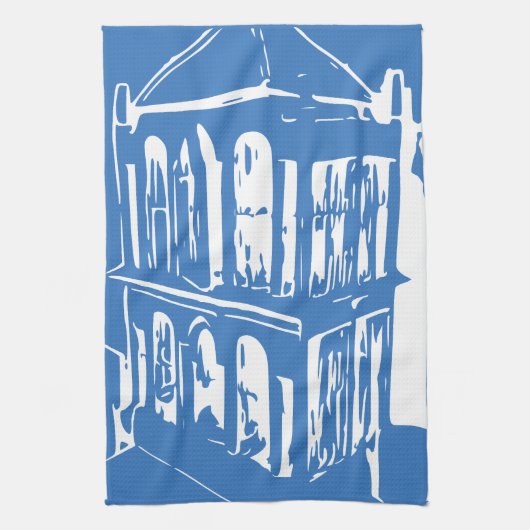 Blue Bird Cage Küchentuch (Vertikal)