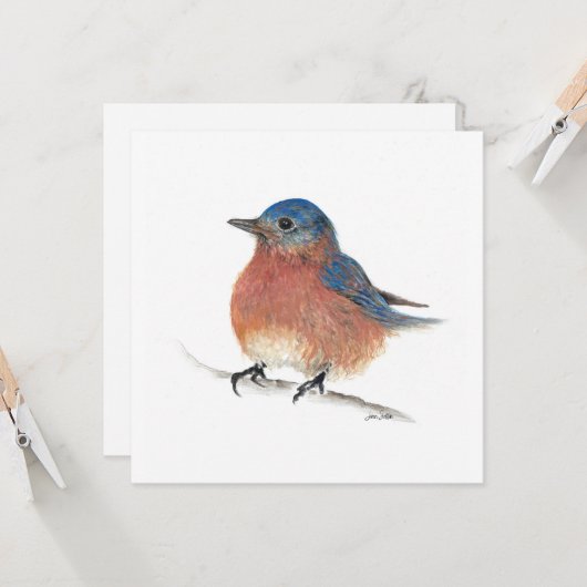 Blue Bird Card Karte (Vorderseite/Rückseite Beispiel)