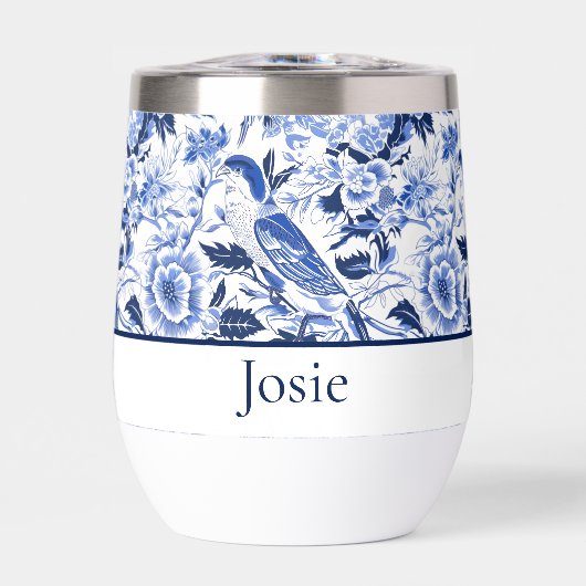 Blue Bird Chinoiserie Monogram  (Vorderseite)