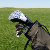 Blue Bird Chinoiserie Monogram  Golf Headcover (In SItu)