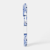 Blue Bird Chinoiserie Monogram  iPhone Hülle (Linke Seite)