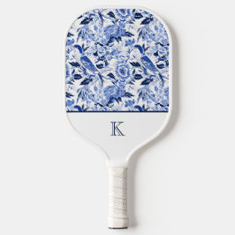 Blue Bird Chinoiserie Monogram  Pickleball Schläger