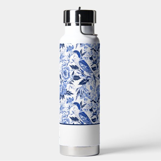 Blue Bird Chinoiserie Monogram Trinkflasche (Links)