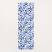 Blue Bird Chinoiserie Monogramm Yogamatte (Rückseite)
