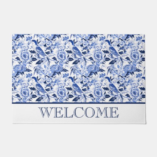 Blue Bird Chinoiserie Welcome Fußmatte (Vorderseite)