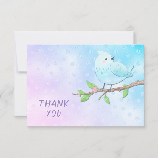 Blue Bird Danke Karte (Vorderseite)