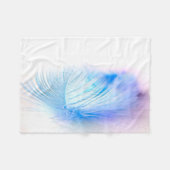 Blue Bird Feather Plume Fleecedecke (Vorderseite (Horizontal))