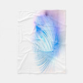 Blue Bird Feather Plume Fleecedecke (Vorderseite)