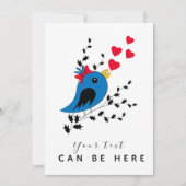 Blue Bird Flat Announccard Ankündigung (Vorderseite)