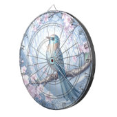 Blue Bird Floral Dartboard Dartscheibe (Vorderseite rechts)