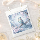 Blue Bird Floral Favor Bags Geschenktütchen (Ausgeschnitten)