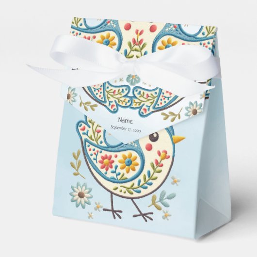 Blue Bird Floral Fevor Box Geschenkschachtel (Vorderseite)