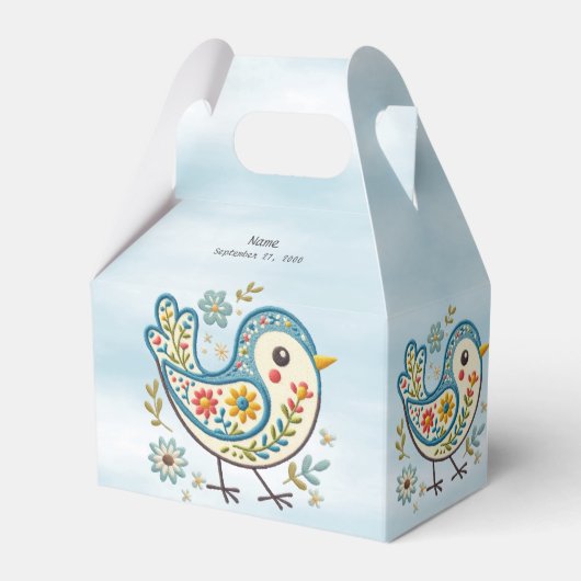 Blue Bird Floral Fevor Box Geschenkschachtel (Vorderseite)