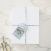 Blue Bird Floral Gift Tag Geschenkanhänger (Mit Garn)