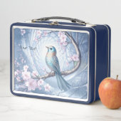 Blue Bird Floral Metal Lunch Box (Beispiel)