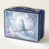 Blue Bird Floral Metal Lunch Box (Rückseite)
