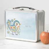 Blue Bird Floral Metal Lunch Box (Beispiel)