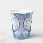 Blue Bird Floral Paper Cups Pappbecher (Rechts)