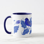 Blue Bird Folk Art Tasse (Links)
