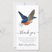 Blue Bird Foto Beerdigung Danke Karte (Vorderseite)