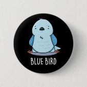 Blue Bird Funny Animal Pub Dark BG Button (Vorderseite)