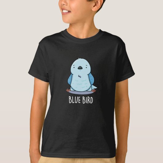 Blue Bird Funny Animal Pub Dark BG T-Shirt (Vorderseite)