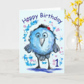 Blue Bird Funny Birthday Card Karte (Gelbe Blume)