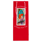 Blue Bird-Geschenktasche Geschenktüte Für Weinflaschen (Rückseite)