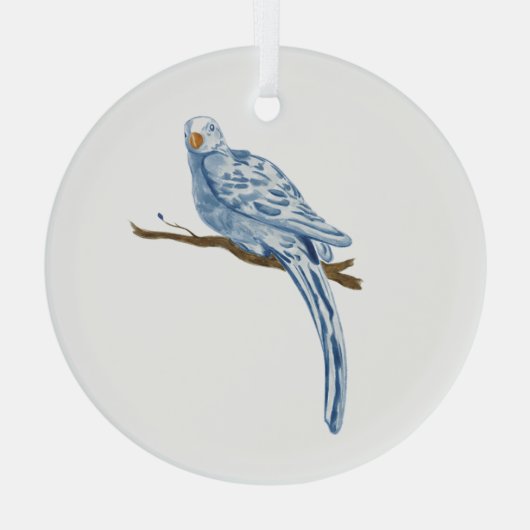 Blue Bird Glass Ornament (Rückseite)
