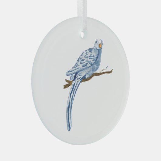 Blue Bird Glass Ornament (Vorderseite Rechts)
