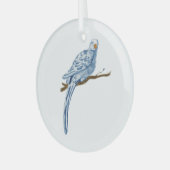 Blue Bird Glass Ornament (Vorderseite links)