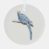 Blue Bird Glass Ornament Aus Glas (Rückseite)