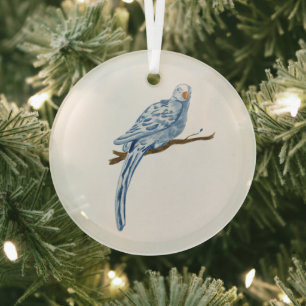 Blue Bird Glass Ornament Aus Glas