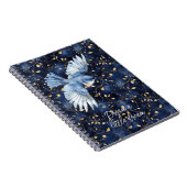 Blue Bird Gold Leaves Traum Notizblock (Rechte Seite)