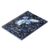 Blue Bird Gold Leaves Traum Notizblock (Linke Seite)