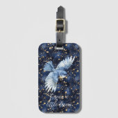 Blue Bird Goldene Blätter Traum Gepäckanhänger (Vorderseite Vertikal)