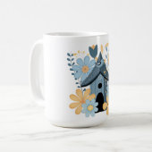 Blue Bird House Kaffeetasse (Vorderseite Links)