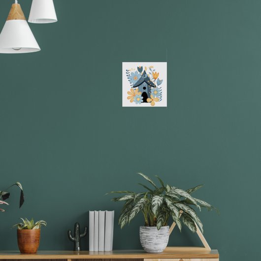 Blue Bird House Poster (Wohnzimmer 1)